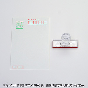 一般用途[感光樹脂]  テキスト入稿 アクリル・プラ台ゴム印 18×66mm