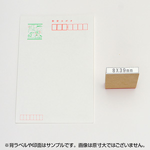 一般用途[感光樹脂]  データ入稿 木台ゴム印 8×39mm