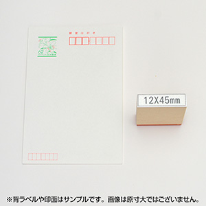 一般用途[感光樹脂]  データ入稿 木台ゴム印 12×45mm