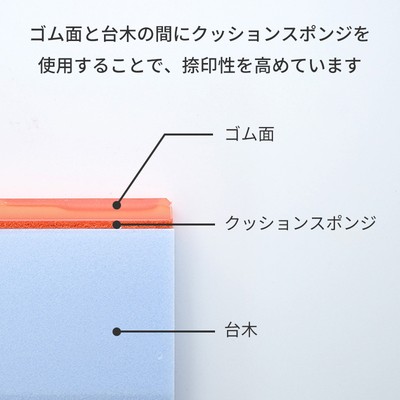 データ入稿 カラー台木ゴム印 4.5×50mm
