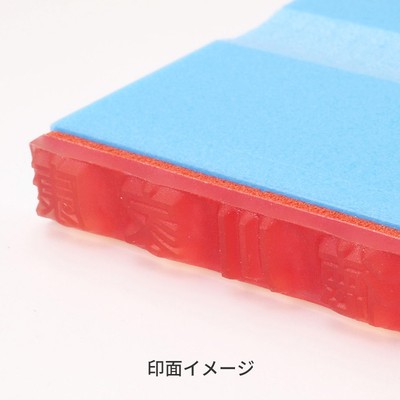 データ入稿 カラー台木ゴム印 4.5×50mm