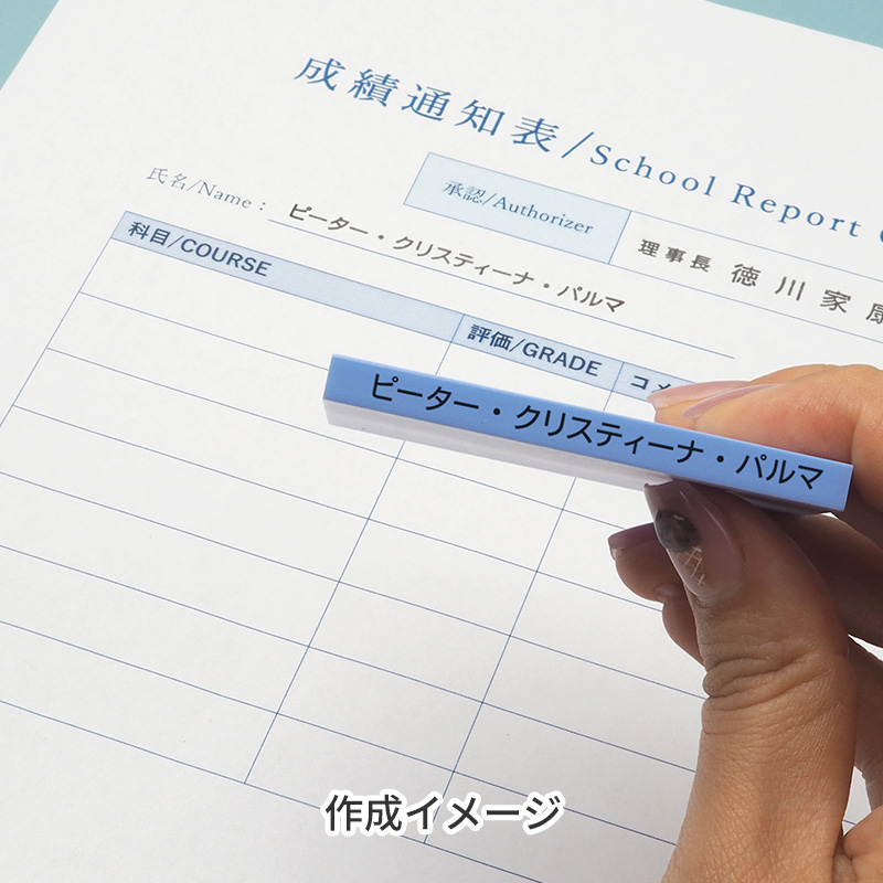 データ入稿 カラー台木ゴム印 4.5×60mm