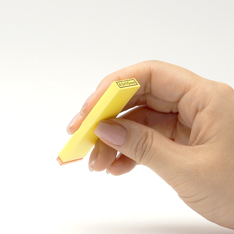 テキスト入稿 カラー台木ゴム印 4.5×15mm