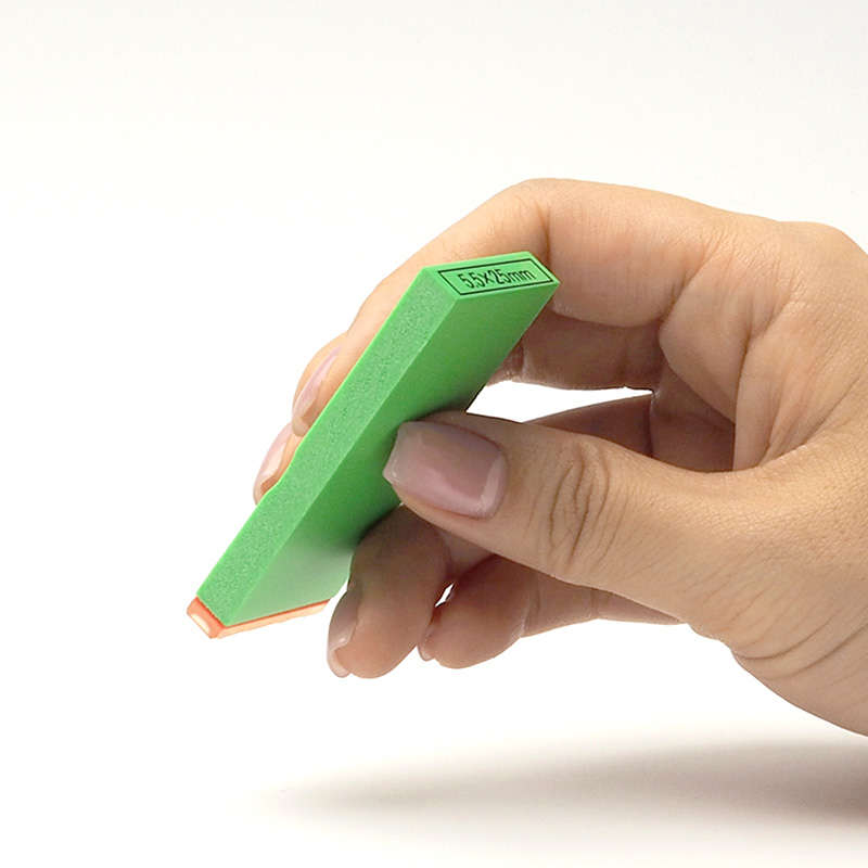 テキスト入稿 カラー台木ゴム印 5.5×25mm