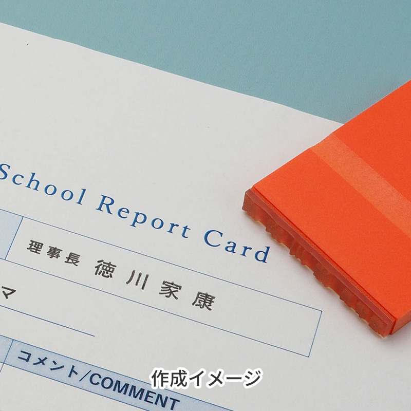 テキスト入稿 カラー台木ゴム印 5.5×45mm
