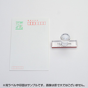 一般用途[感光樹脂]  テキスト入稿 アクリル・プラ台ゴム印 15×65mm