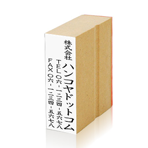 住所印 サイズ：63mm×18mm 【レイアウト：縦-05】