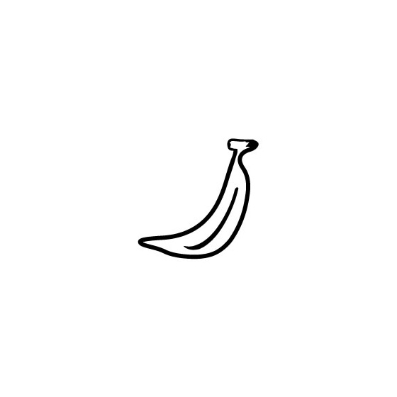 イラストスタンプ 8×8mm 【バナナ】｜ゴム印の専門店【ゴム印.com】