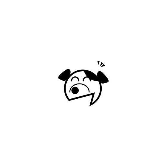イラストスタンプ サイズ:8mm×8mm エヘッ-犬