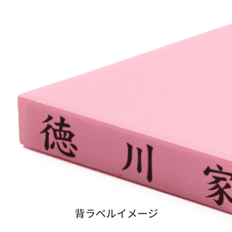 カラー台木氏名印 ゴム印サイズ:4.5×60mm