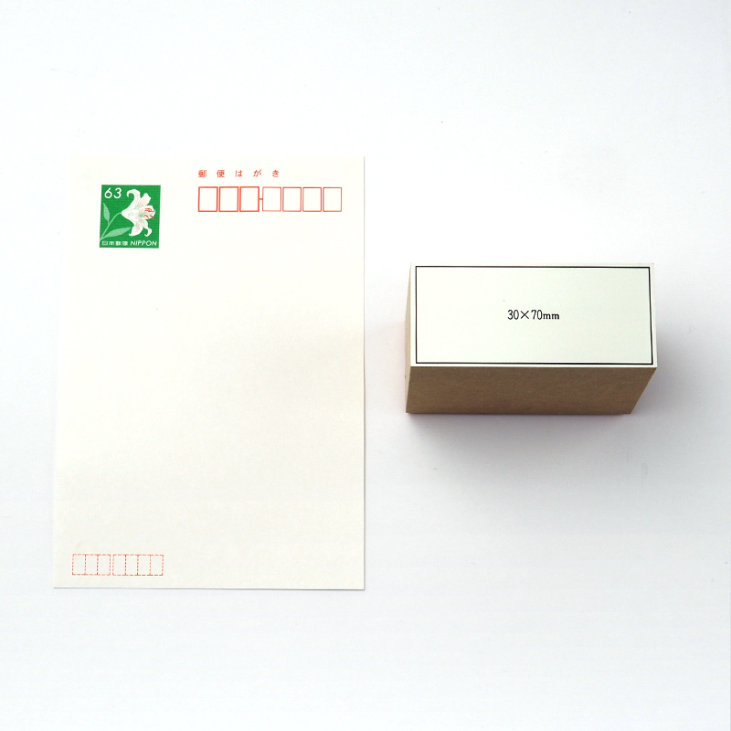 一般用途[感光樹脂]  テキスト入稿 木台ゴム印 30×70mm