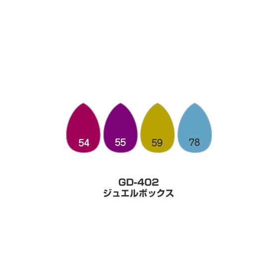 ツキネコ/バーサマジック　デュードロップ4色セット/GD-402/ジュエルボックス
