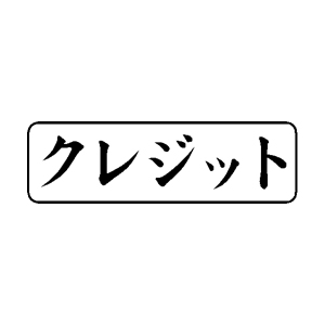 会計・簿記用 ゴム印【クレジット】13×42mm