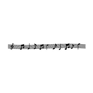 ラインスタンプ 楽譜 9×99mm 