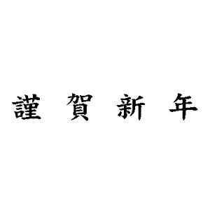 名刺用ご挨拶ゴム印【謹賀新年】6×31mm