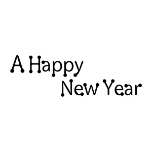 年賀 ゴム印横-【A Happy New Year】パターン228×74mm