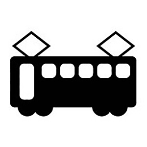 イラストスタンプ8mm×8mm電車