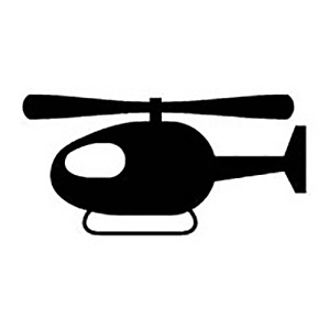 イラストスタンプ8mm×8mmヘリコプター
