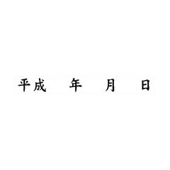 ショップビジネスゴム印 【平成年月日】 5×41mm 