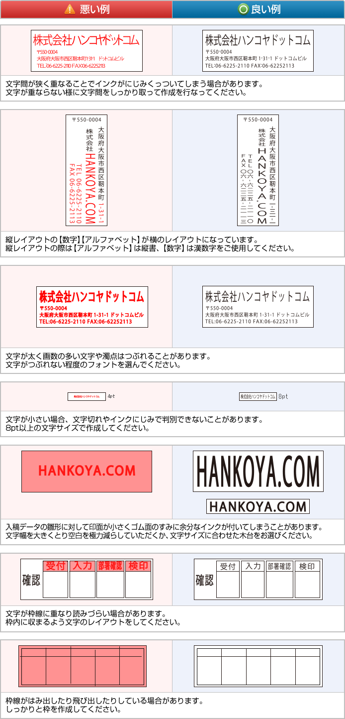 入稿時の注意点